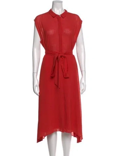 Pre-owned Cefinn Midi Length Dress In Orange