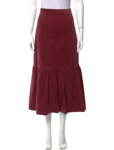 Pre-owned Cefinn Midi Length Skirt In Red