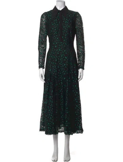 Pre-owned Cefinn Patterned Midi Length Dress W/ Tags In Black