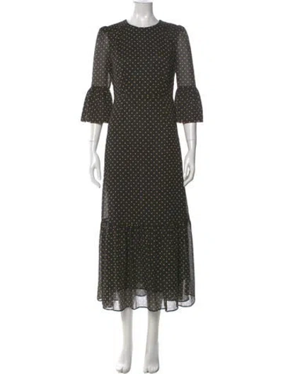 Pre-owned Cefinn Polka Dot Print Midi Length Dress W/ Tags In Multi