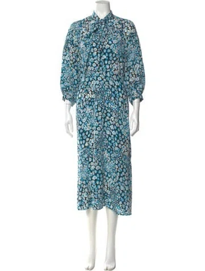 Pre-owned Cefinn Silk Long Dress In Multi