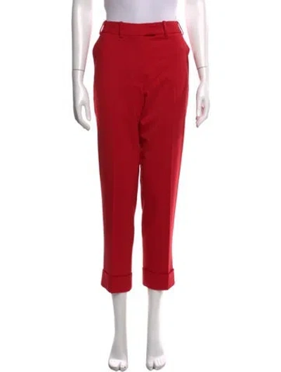 Pre-owned Cefinn Straight Leg Pants In Red