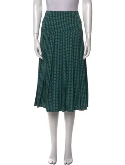 Pre-owned Cefinn Striped Knee-length Skirt In Green