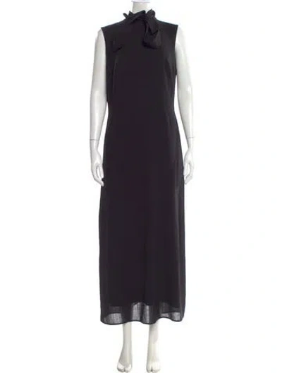 Pre-owned Cefinn Turtleneck Long Dress W/ Tags In Blue