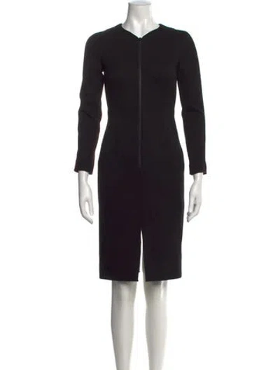 Pre-owned Cefinn V-neck Knee-length Dress In Black