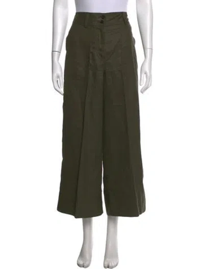 Pre-owned Cefinn Wide Leg Pants In Green