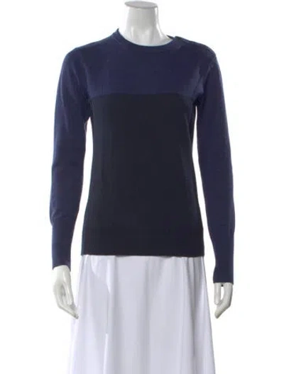 Pre-owned Cefinn Wool Colorblock Pattern Sweater In Blue