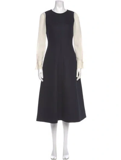 Pre-owned Cefinn Wool Midi Length Dress In Gray