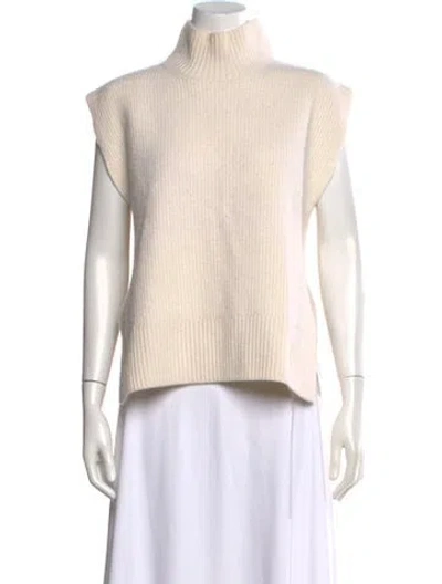 Pre-owned Cefinn Wool Turtleneck Sweater In Neutral