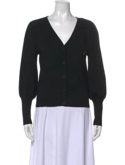 Pre-owned Cefinn Wool V-neck Sweater In Black