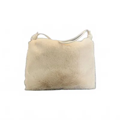 Cejon Ariana Plush Hobo Bag In Winter White