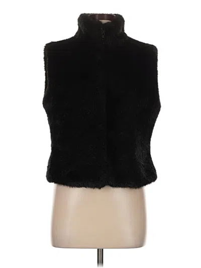 Pre-owned Cejon Faux Fur Vest In Black