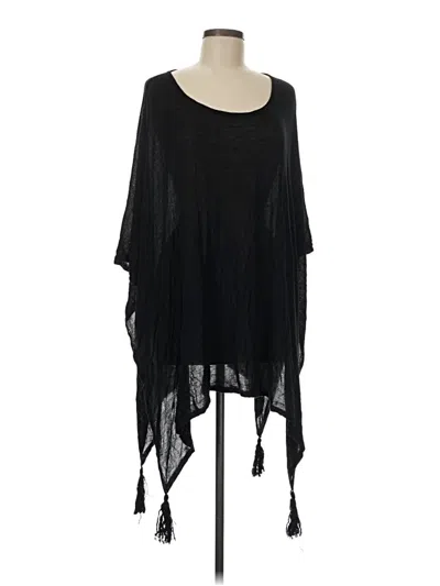 Pre-owned Cejon Poncho In Black