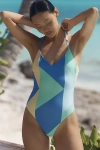 Celandine Bianca Tie One-piece Swimsuit In Multicolor