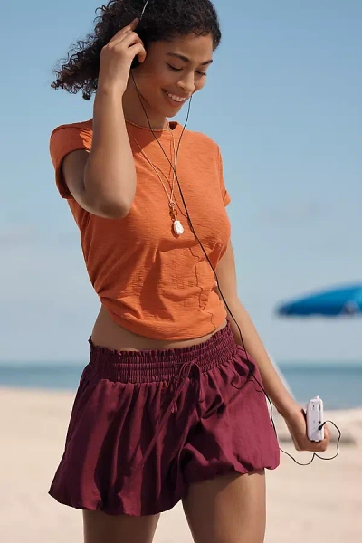 Celandine Bubble Bloomer Shorts In Purple