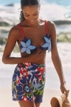 Celandine Claire Johnson X  Linen Blend Mini Skirt In Blue