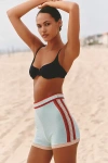 Celandine Colourblock Knit Shorts In White