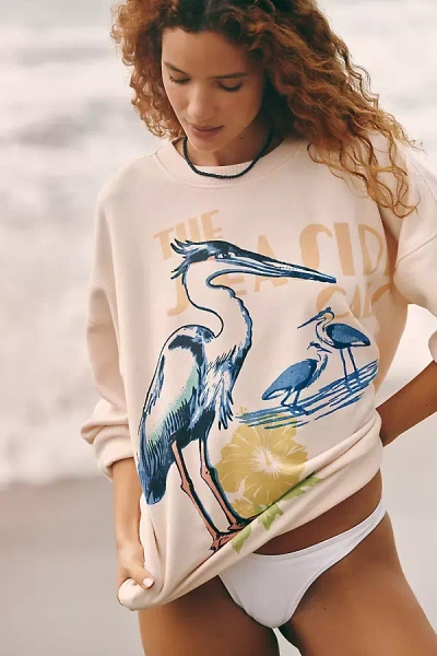 Celandine Crew-neck Oversized Sweatshirt In Neutral