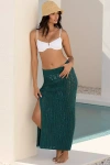 Celandine Crochet Maxi Skirt In Blue