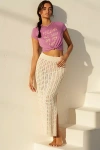 Celandine Crochet Maxi Skirt In White
