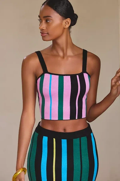 Celandine Crop Sweater Tank Top In Multi