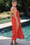 Celandine Cutout Linen Blend Cover-up Maxi Dress