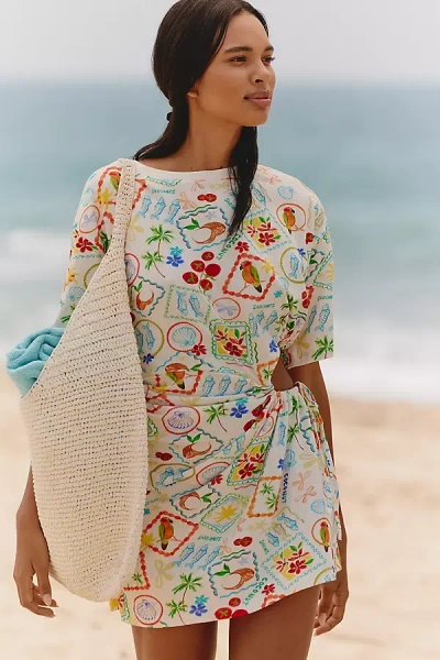 Celandine Cutout T-shirt Mini Dress In Multi