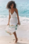 Celandine Embroidered Midi Dress In White