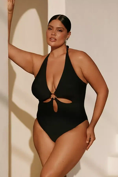 Celandine Everly Cutout One-piece Swimsuit In Black