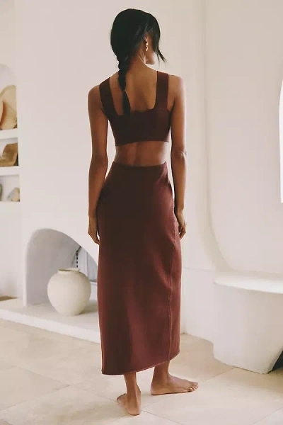 Celandine Extratropical Midi Dress In Brown