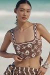 Celandine Fiona Beaded Cami Top In Brown