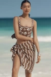 Celandine Fiona Printed Sarong In Brown
