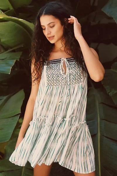 Celandine Flyaway Tent Mini Dress In Ivory