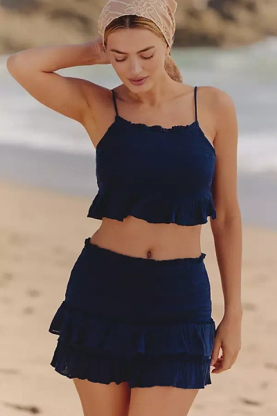 Celandine Gauze Skort In Blue