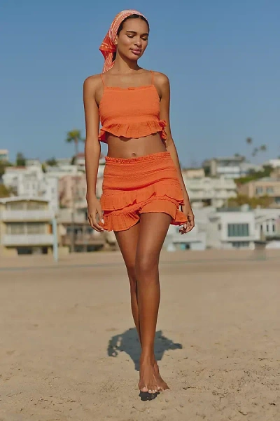 Celandine Gauze Skort In Orange