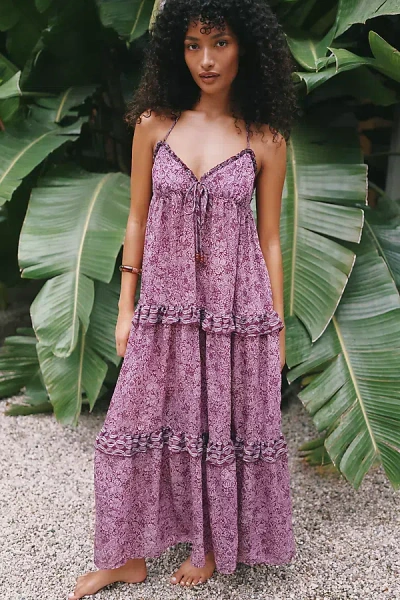 Celandine Halter Tent Maxi Dress In Pink