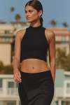 Celandine High-neck Top In Black