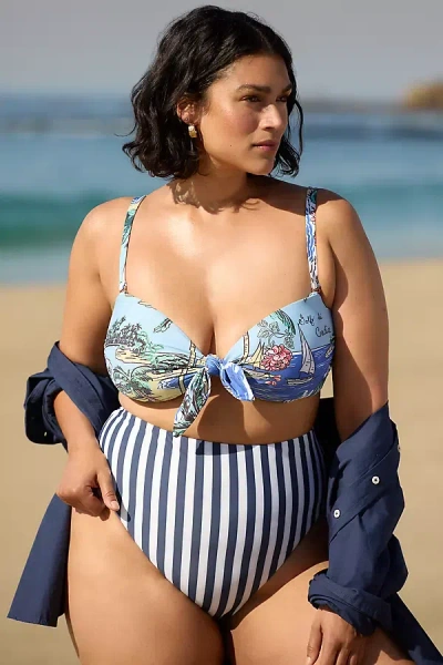 Celandine High-waisted Bikini Bottoms In Multicolor