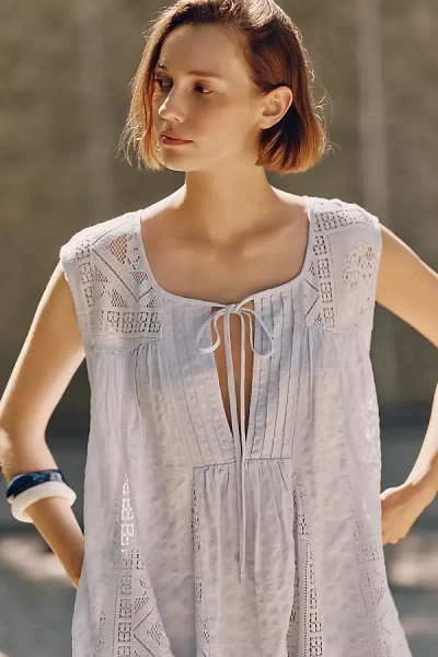Celandine Lace Mini Dress In Blue