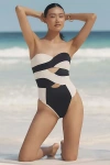 Celandine Leona Colorblock One-piece Swimsuit In Black