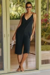 Celandine Linen Blend Sleeveless Cropped Jumpsuit