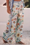 Celandine Linen Wide-leg Pull-on Pants In Pattern