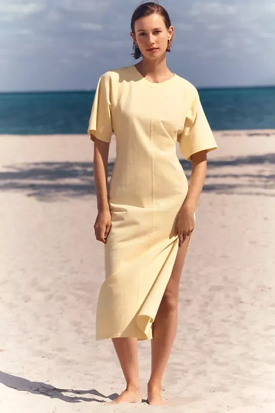 Celandine Maxi T-shirt Dress In Yellow