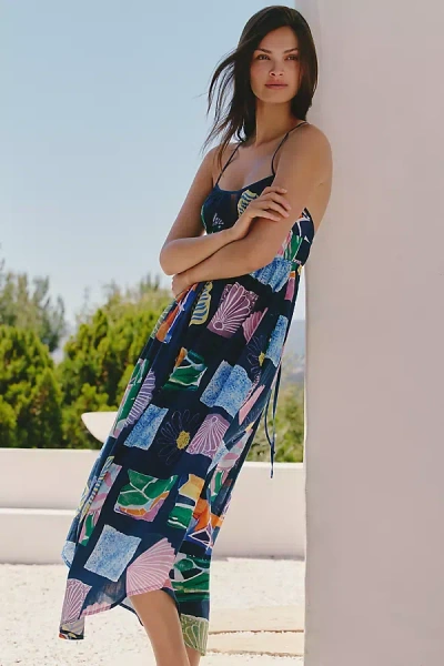 Celandine Mosaic Print Maxi Dress In Multi
