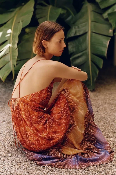 Celandine Mykonos Maxi Dress In Brown