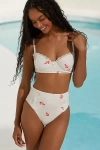 Celandine Pippa Trimmed High-waist Bikini Bottoms In Multicolor