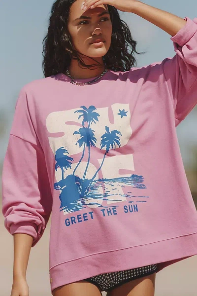 Celandine Printed Crew-neck Sweatshirt In Multi