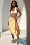 Celandine Printed Gauze Sarong In Yellow