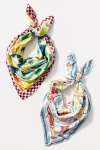 Celandine Printed Hair Scarves, Set Of 2 In Multi