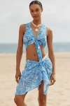Celandine Printed Sarong In Blue